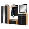 GARDEROBE 6-teilig  in 265/195/40 cm  - Hellbraun/Eichefarben, Design, Glas/Holz (265/195/40cm)