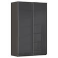 SCHWEBETÜRENSCHRANK 137/223/68 cm 2-türig Schwarz, Weiß  - Alufarben/Schwarz, Design, Glas/Holzwerkstoff (137/223/68cm) - Xora