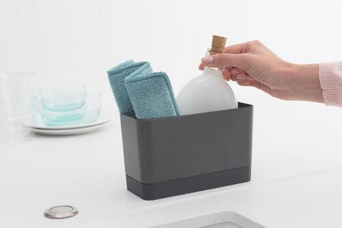 ORGANIZÉR NA MYCÍ PROSTŘEDKY tmavě šedá - tmavě šedá, Design, plast (8,5/19/11,5cm) - Brabantia