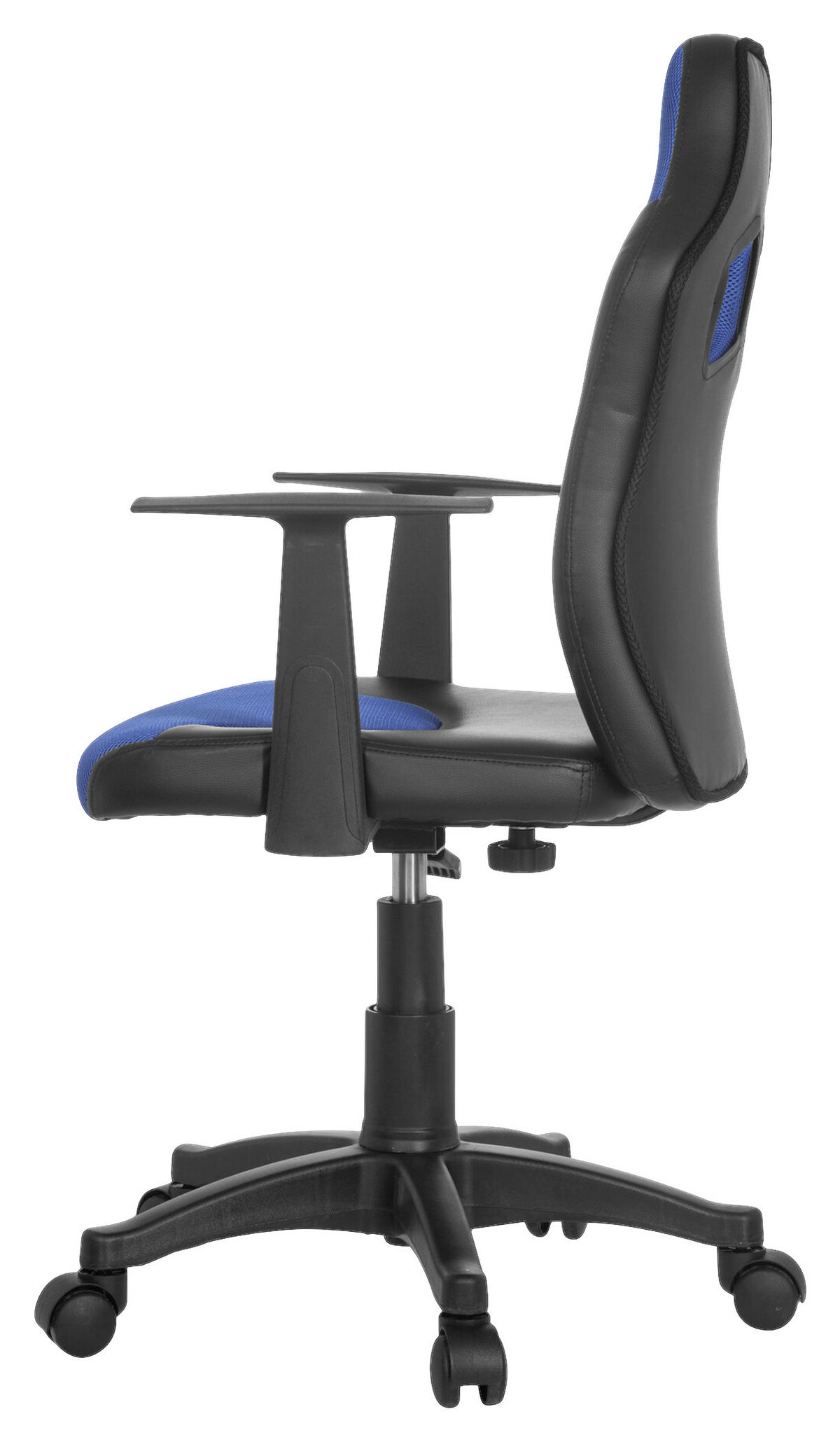 OTOČNÁ ŽIDLE PRO MLÁDEŽ, modrá, černá - modrá/černá, Basics, plast (54/90-100/48cm) - MID.YOU