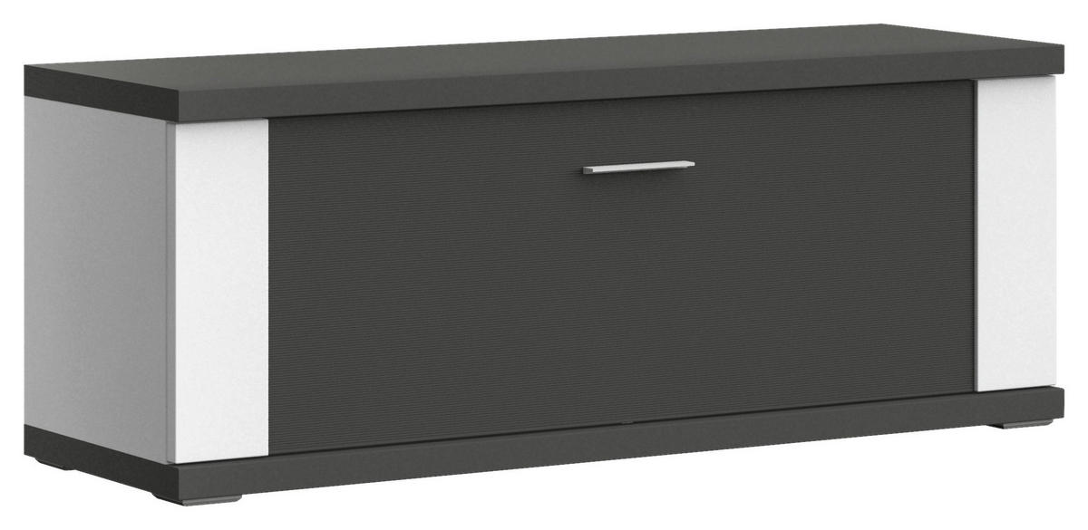 GARDEROBENBANK  in 129/50/42 cm  - Chromfarben/Graphitfarben, Design, Metall (129/50/42cm) - Xora