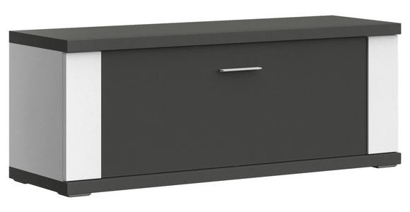 GARDEROBENBANK  in 129/50/42 cm  - Chromfarben/Graphitfarben, Design, Metall (129/50/42cm) - Xora