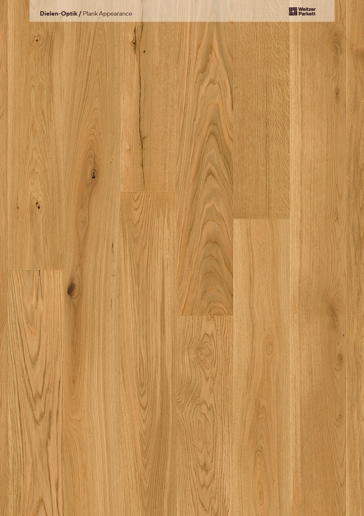 LANDHAUSDIELE, Eiche Lebhaft Gesund Diele  per  m² - Eichefarben, Trend, Holz (180/17,5/1,1cm) - Weitzer Parkett