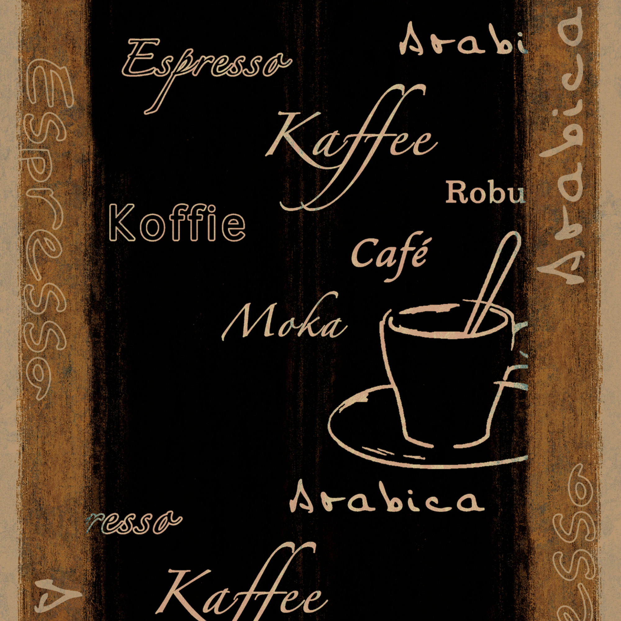 FOTOTAPETE  - Schwarz/Braun, Design, Kunststoff (52/250cm)