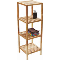 Etajeră Pentru Baie 36/112/36 cm  - culoare lemn de nuc, Basics, lemn (36/112/36cm) - Wenko