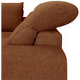 ECKSOFA Cognac Chenille  - Cognac/Schwarz, KONVENTIONELL, Textil/Metall (185/240cm) - Carryhome