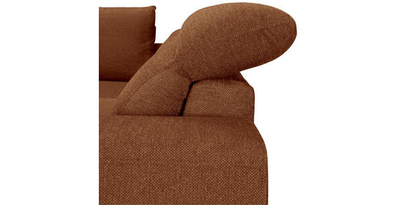 ECKSOFA Cognac Chenille  - Cognac/Schwarz, KONVENTIONELL, Textil/Metall (185/240cm) - Carryhome