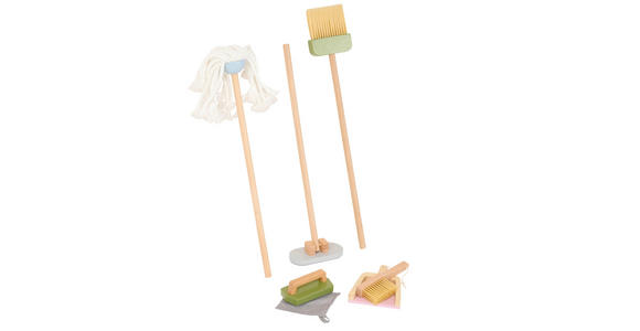 KINDERSPIELSET Reinigungswagen - Multicolor/Naturfarben, Basics, Holz/Holzwerkstoff - My Baby Lou