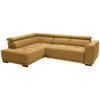 ECKSOFA in Chenille Currygelb  205/284 cm  - Currygelb/Schwarz, Design, Kunststoff/Textil (205/284cm) - Xora