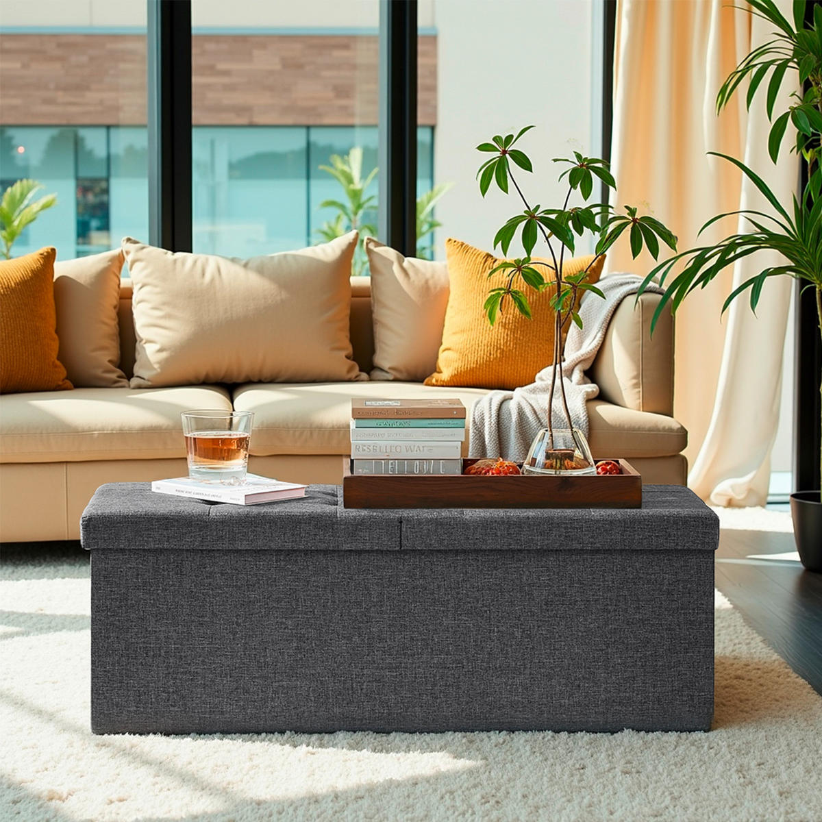 SITZBOX  - Grau, Basics, Textil (110/38/38cm)