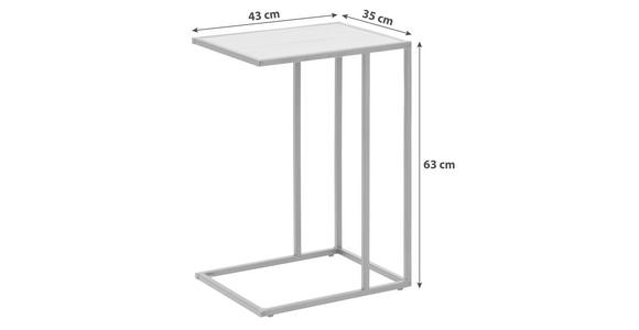 BEISTELLTISCH rechteckig Schwarz, Eichefarben  - Eichefarben/Schwarz, Trend, Holzwerkstoff/Metall (43/35/63cm) - Xora