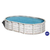 POOL-SET 2024 610/375/132 cm  - Weiß, KONVENTIONELL, Metall (610/375/132cm) - Gre