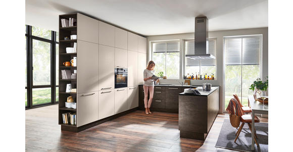 EINBAUKÜCHE   - Eichefarben/Sahara, Design, Holzwerkstoff - Dieter Knoll