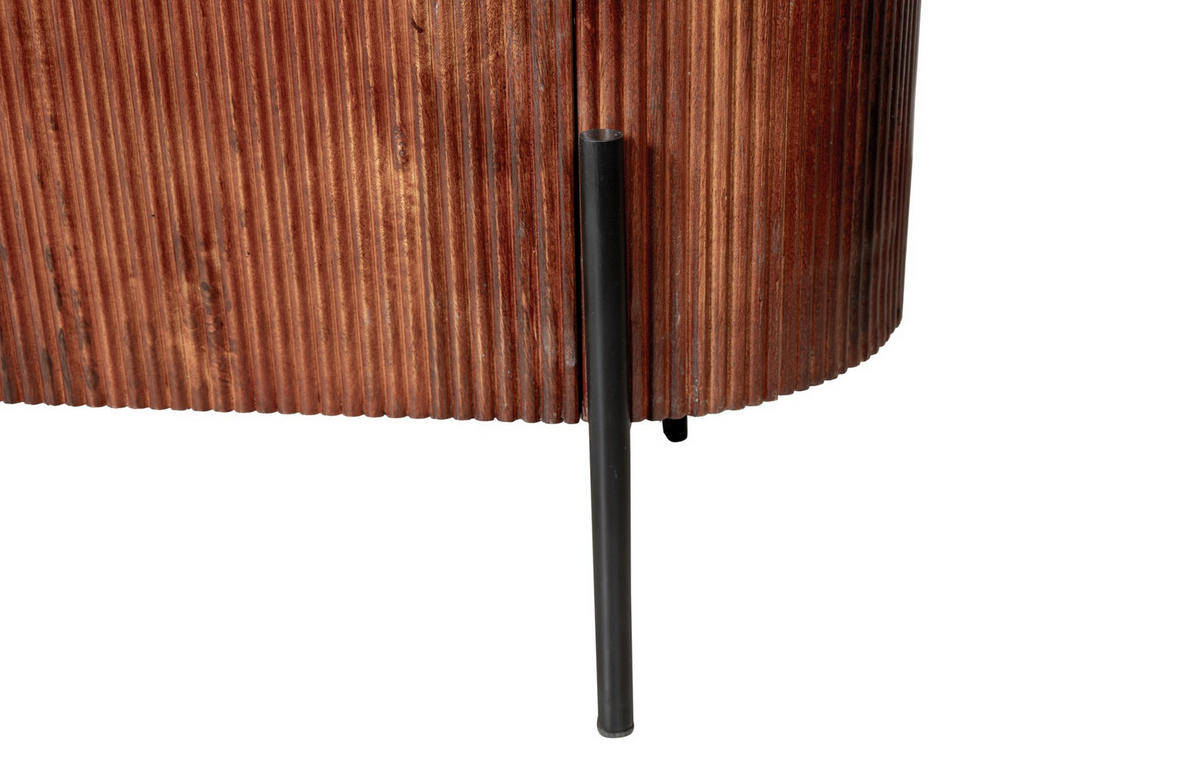 SIDEBOARD  in 150/75/45 cm  - Schwarz/Braun, Design, Holz/Metall (150/75/45cm) - Livetastic