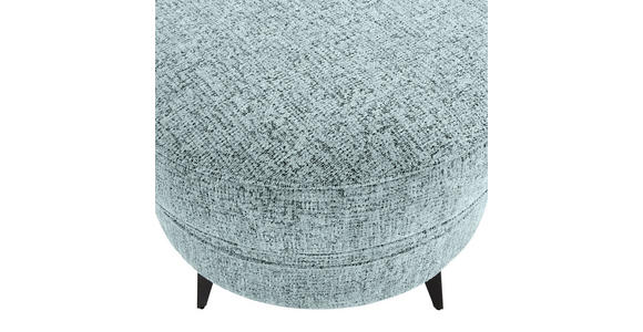 HOCKER Chenille Türkis  - Türkis/Schwarz, ROMANTIK / LANDHAUS, Textil/Metall (75/50/75cm) - Landscape