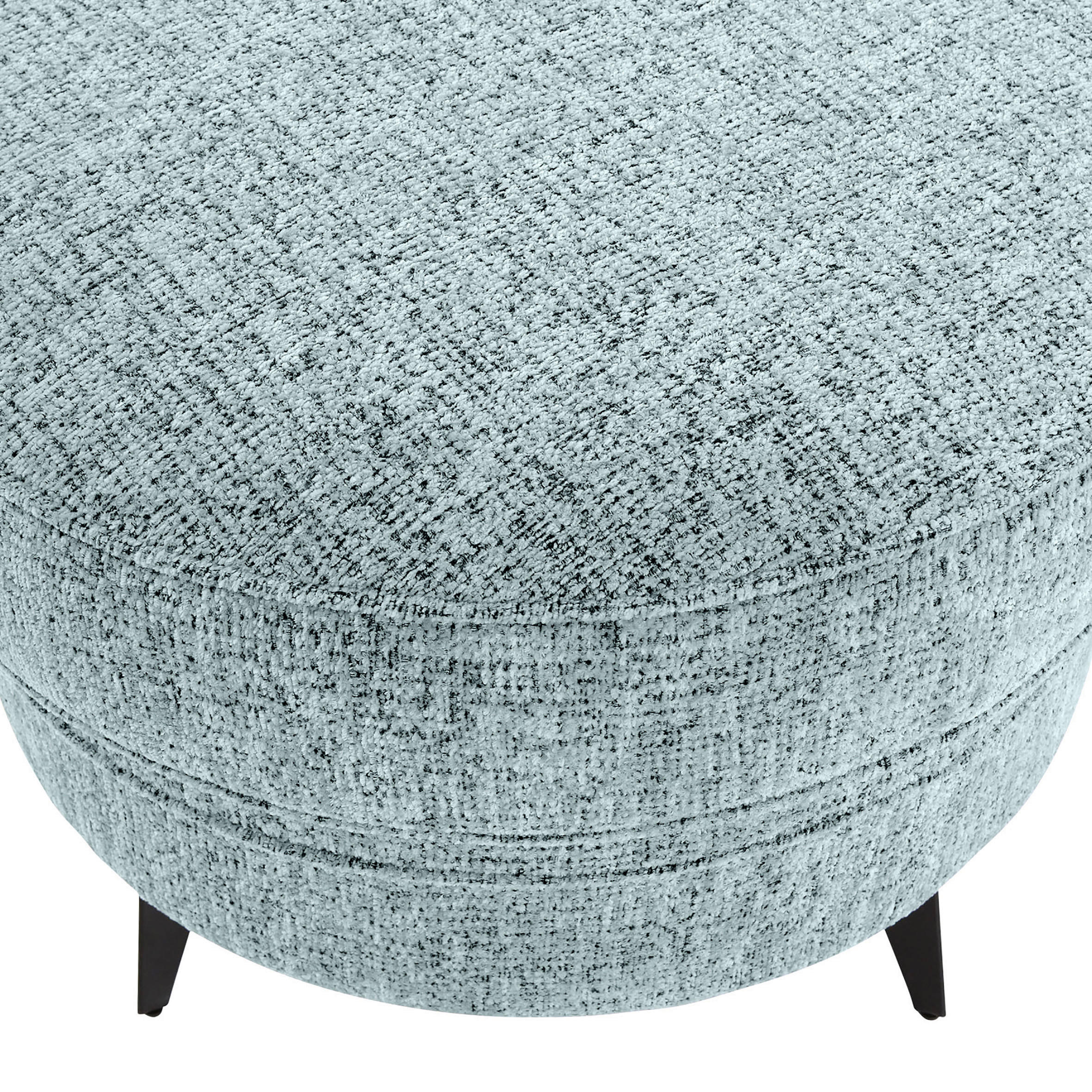 HOCKERTextil Türkis - Türkis/Schwarz, Romantik / Landhaus, Textil/Metall (75/50/75cm) - Landscape