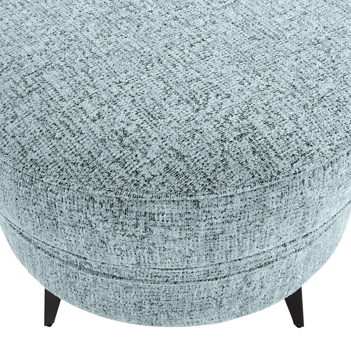 HOCKERTextil Türkis  - Türkis/Schwarz, Romantik / Landhaus, Textil/Metall (75/50/75cm) - Landscape