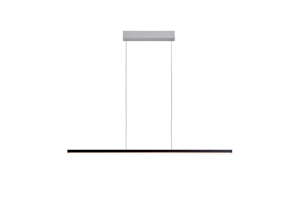 LED-PENDELLEUCHTE Smart 115/5/140 cm   - Schwarz, Design, Metall (115/5/140cm) - BOPP