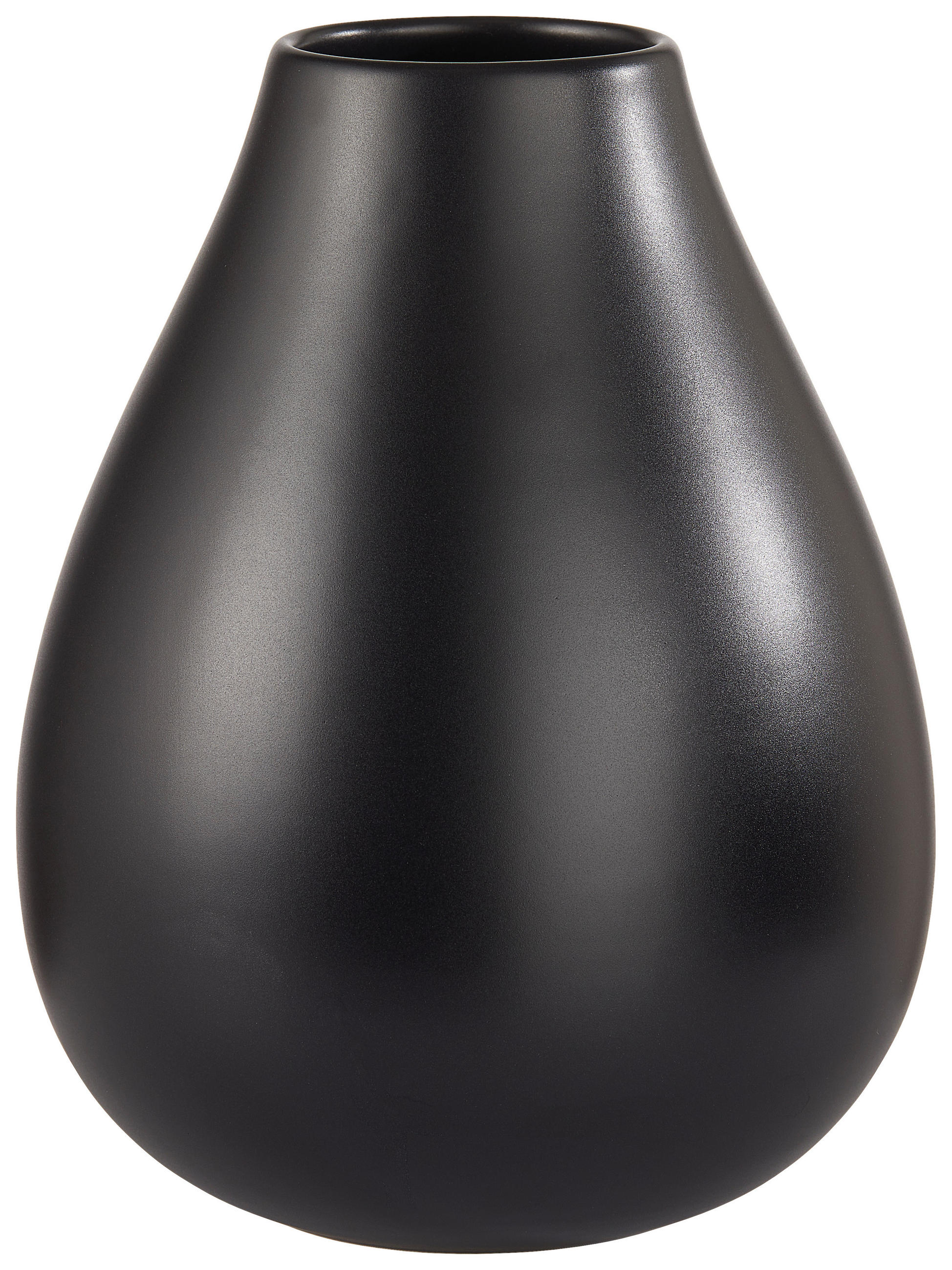 VASE 24 cm  - Schwarz, Basics, Keramik (18,5/24cm)