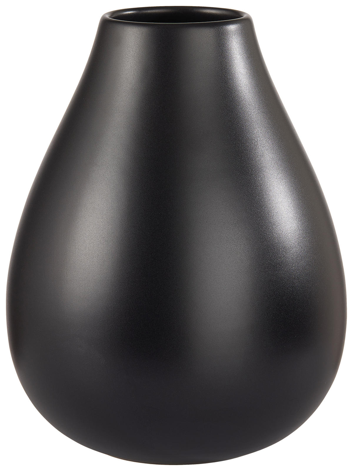 VASE 24 cm  - Schwarz, Basics, Keramik (18,5/24cm)