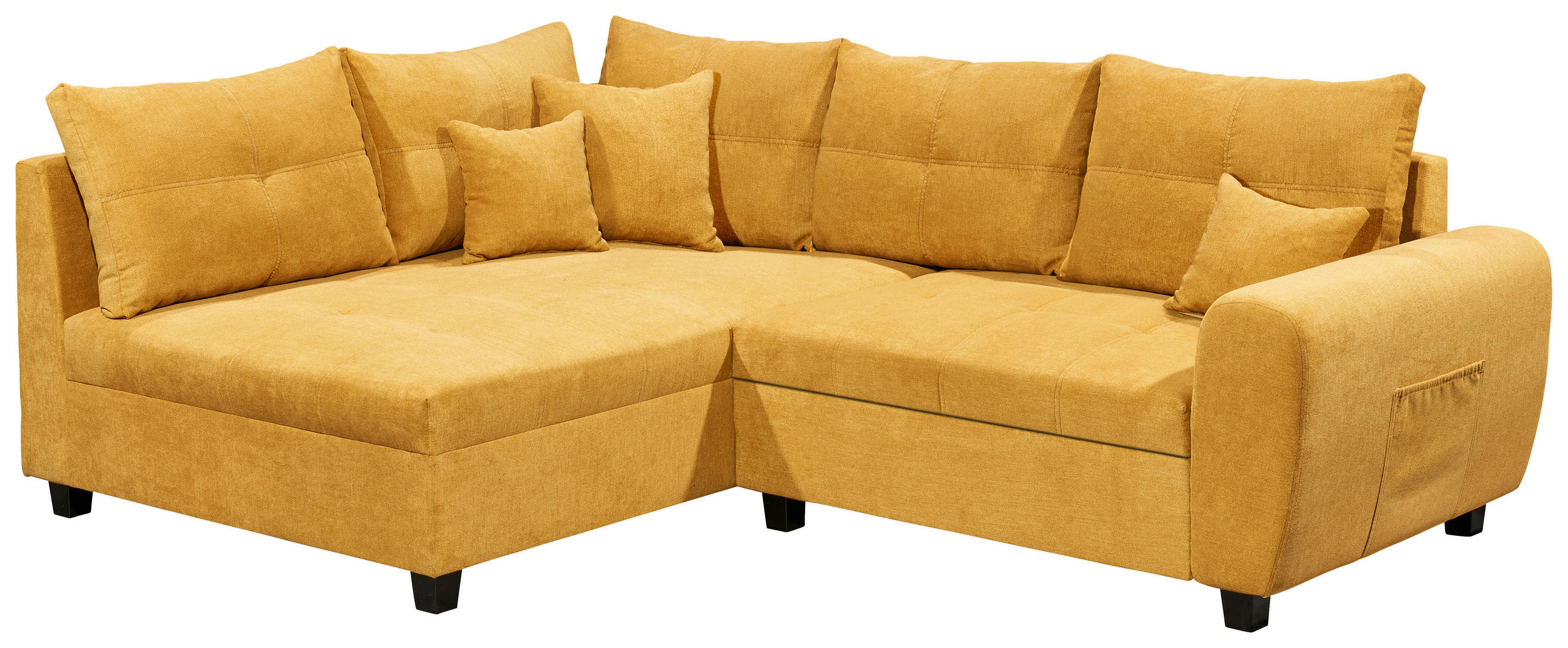 UGAONA GARNITURA žuta  - žuta/crna, Osnovno, tekstil/pločasti materijal (176/248cm) - MID.YOU
