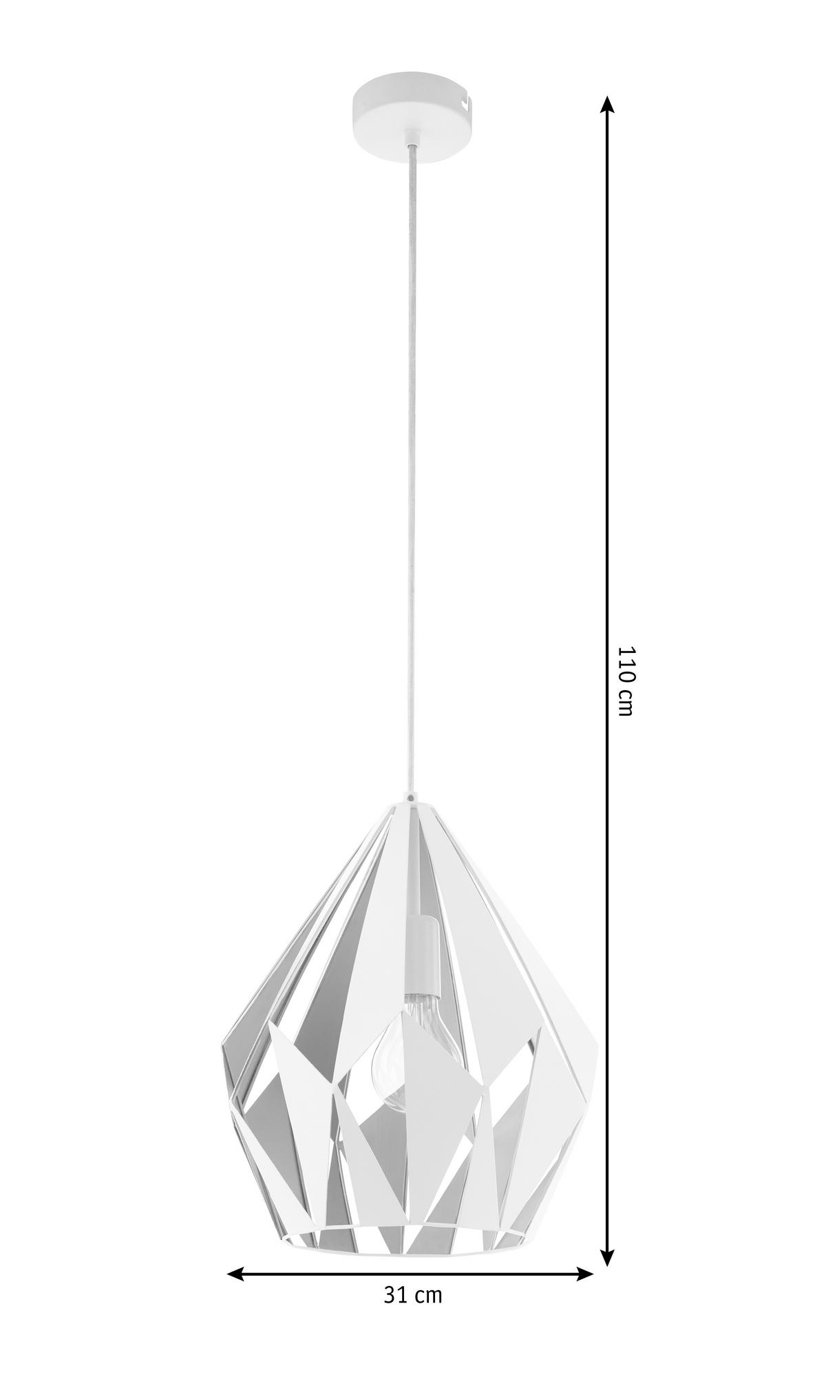LUSTRĂ 31/110 cm  - alb/auriu, Design, metal (31/110cm) - Marama