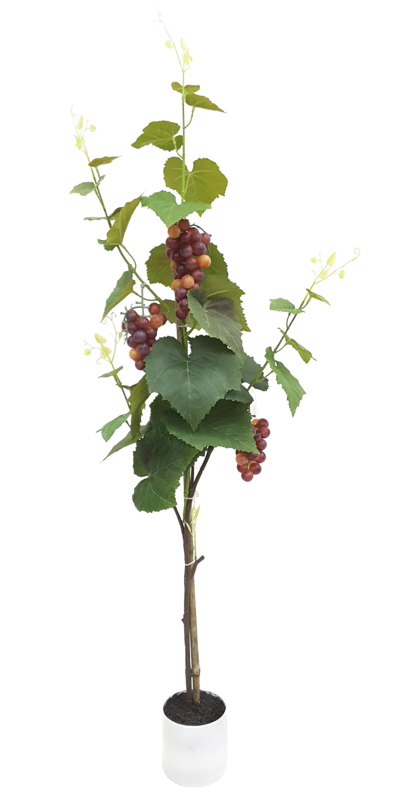 KUNSTPFLANZE 122 cm  - Dunkelrosa/Dunkelbraun, Basics, Kunststoff/Metall (122cm) - Ambia Home