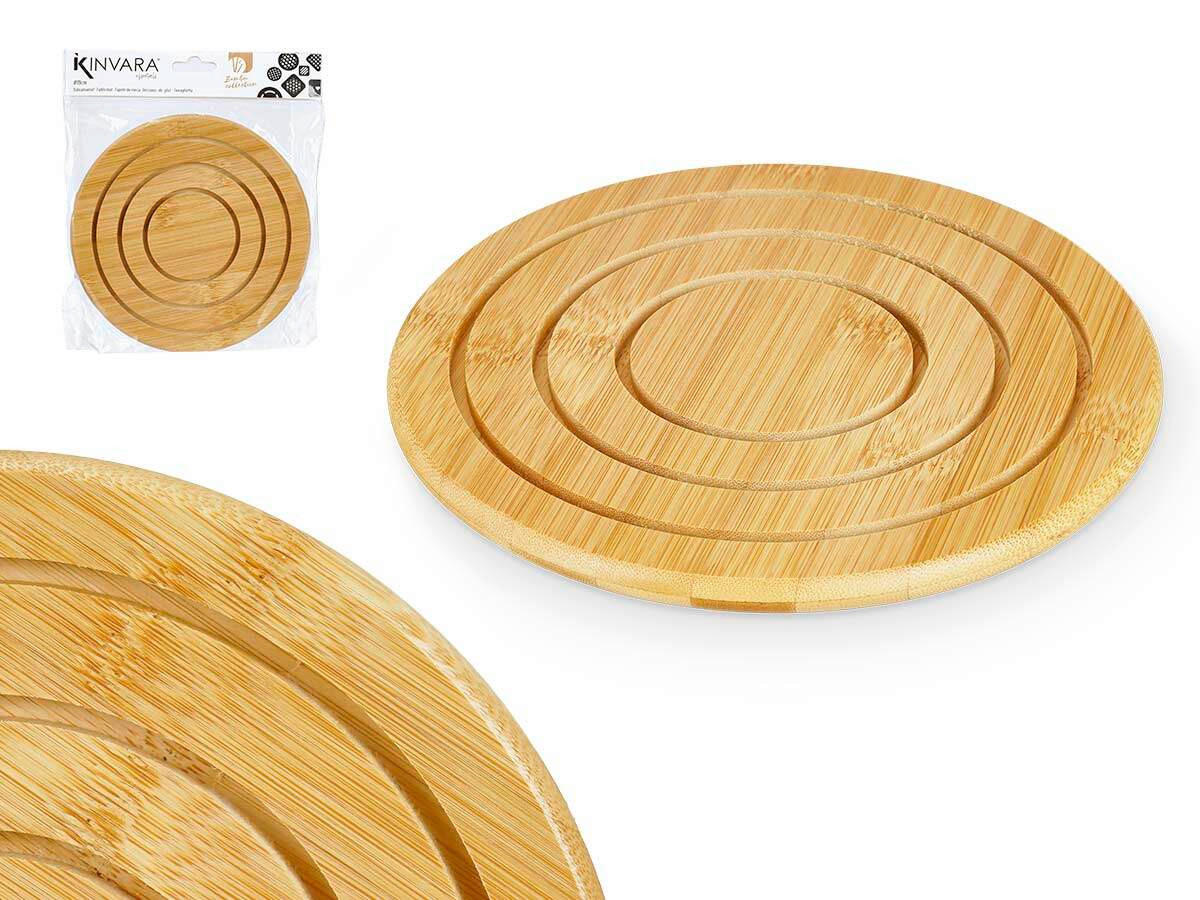 PODMETAČ ZA LONAC  - boje jantara, Basics, drvo (19/1cm)