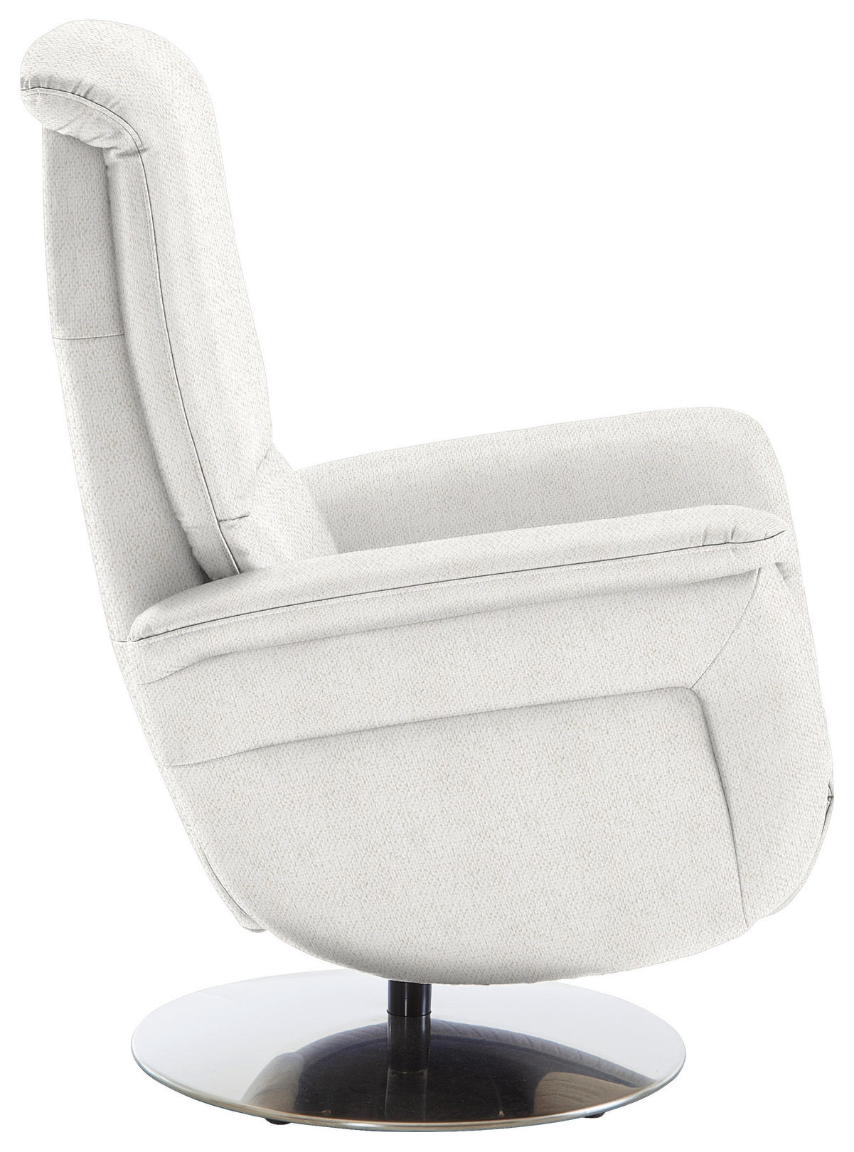 RELAXSESSEL Textil Alabasterfarben  - Edelstahlfarben/Alabasterfarben, Konventionell, Textil/Metall (79/112/94cm) - Beldomo Premium