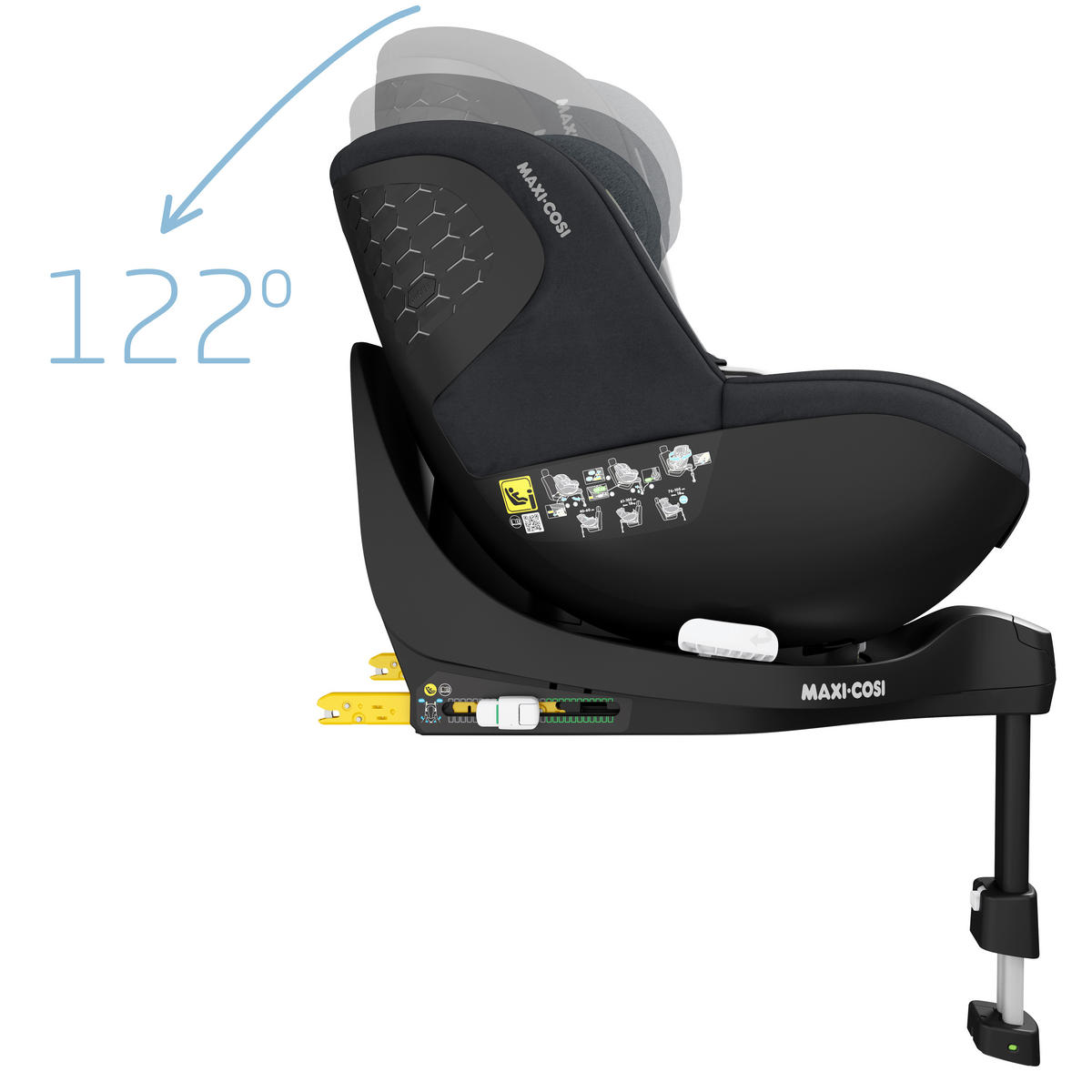 KINDERAUTOSITZ Mica Pro Eco i-Size Authentic Graphite   - Dunkelgrau, Basics, Kunststoff/Textil (44,2/64,8/68,3cm) - Maxi-Cosi