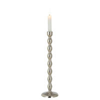 KERZENHALTER - Silberfarben, Basics, Metall (10,5/10,5/40cm) - Ambia Home