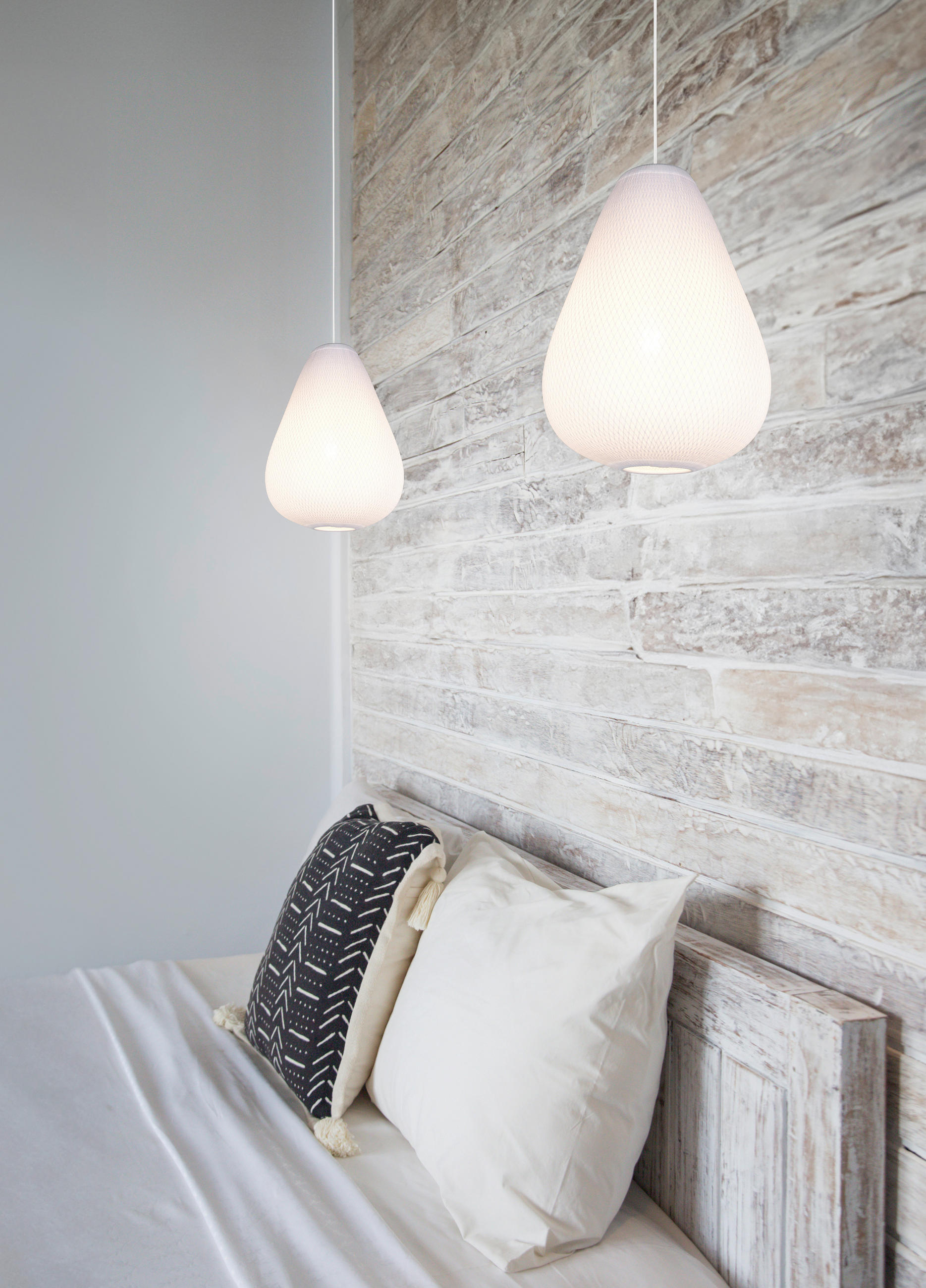 HÄNGLAMPA 35/150 cm  - vit, Trend, metall/textil (35/150cm)