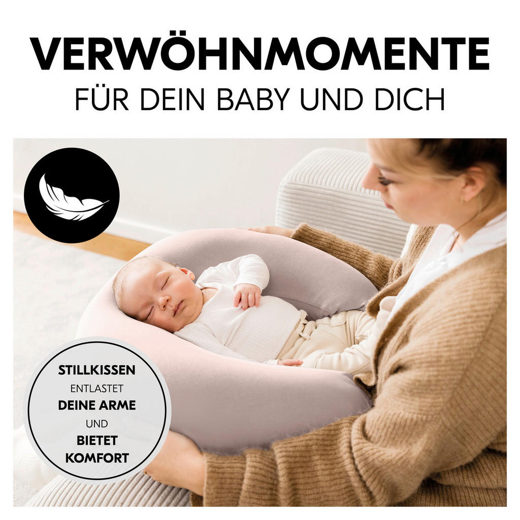 Thumbnail - Hauck Stillkissen Nurse N Feed, Altrosa, Textil, Füllung: EPS Mikroperlen,EPS Mikroperlen, 25x80x140 cm, Oeko-Tex® Stand...