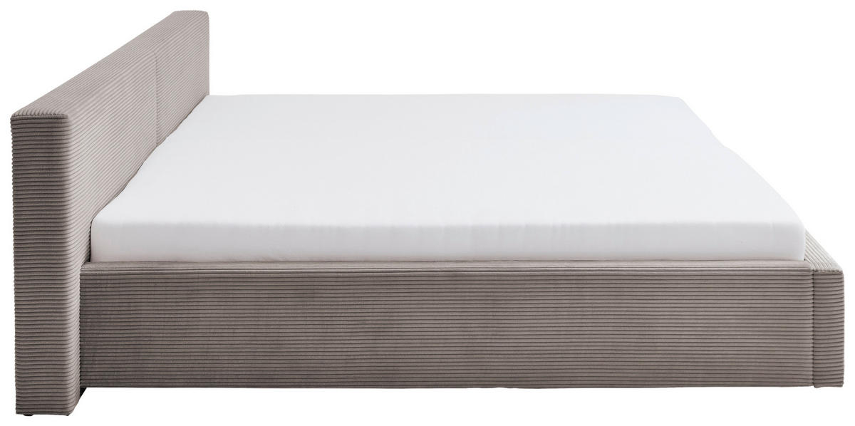 POLSTERBETT 240/200 cm,  in Taupe, Lattenrost, Bettkasten,  - Taupe, Basics, Holz/Textil (240/200cm) - Boxxx