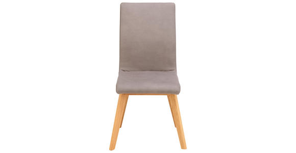 STUHL - Eichefarben/Beige, Design, Holz/Textil (45/102/56cm) - Novel