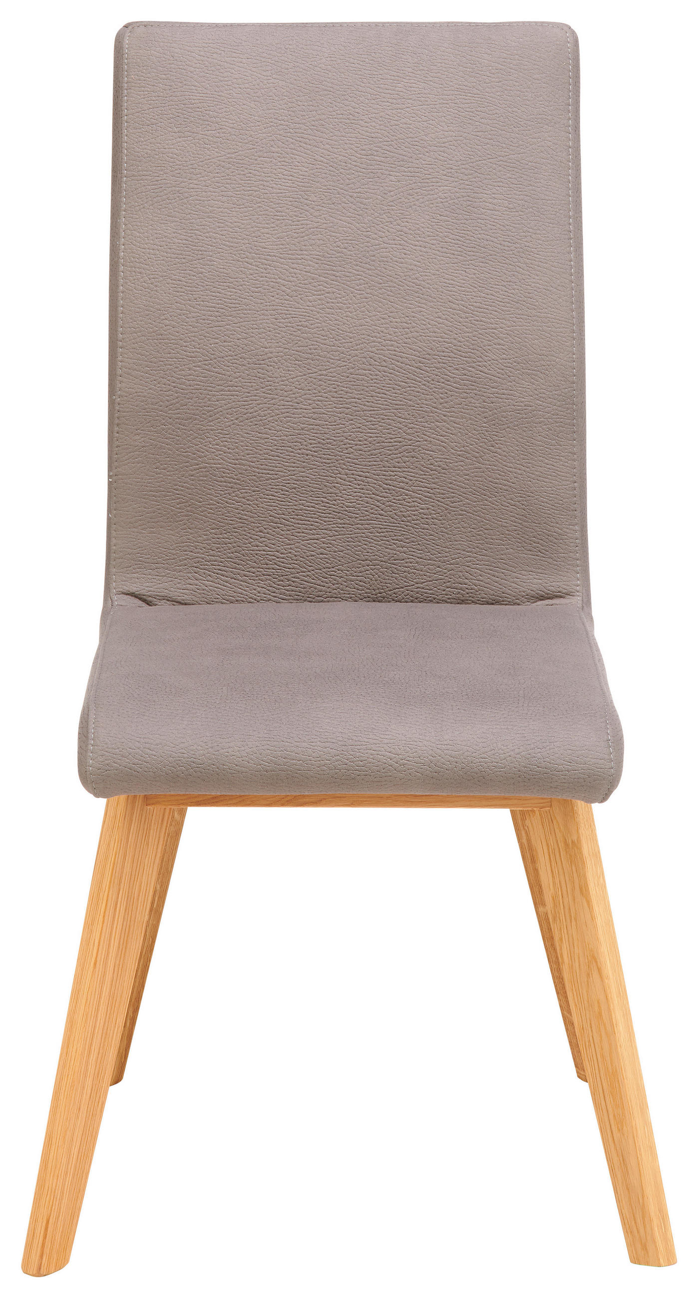 STUHL - Eichefarben/Beige, Design, Holz/Textil (45/102/56cm) - Novel