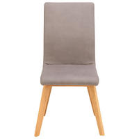 STOL, les, tekstil siva, barve hrasta  - siva/barve hrasta, Design, tekstil/les (45/102/56cm) - Novel