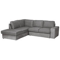 ECKSOFA in Mikrofaser Grau  - Chromfarben/Grau, Konventionell, Textil/Metall (213/248cm) - MID.YOU