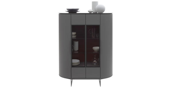 HIGHBOARD 120/150/45 cm - Bordeaux/Anthrazit, Design, Glas/Holzwerkstoff (120/150/45cm) - Ambiente