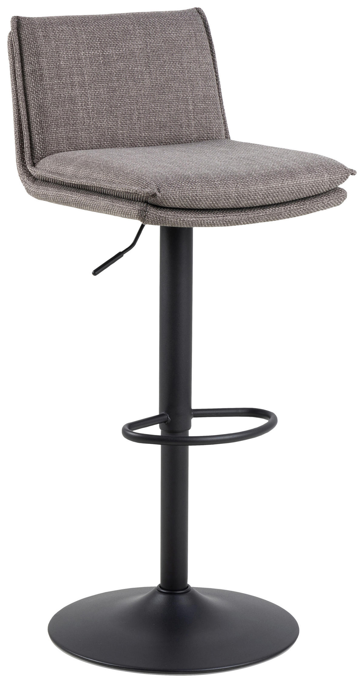 BARHOCKER in Graubraun  - Graubraun/Schwarz, Design, Textil/Metall (44/107/53cm) - MID.YOU