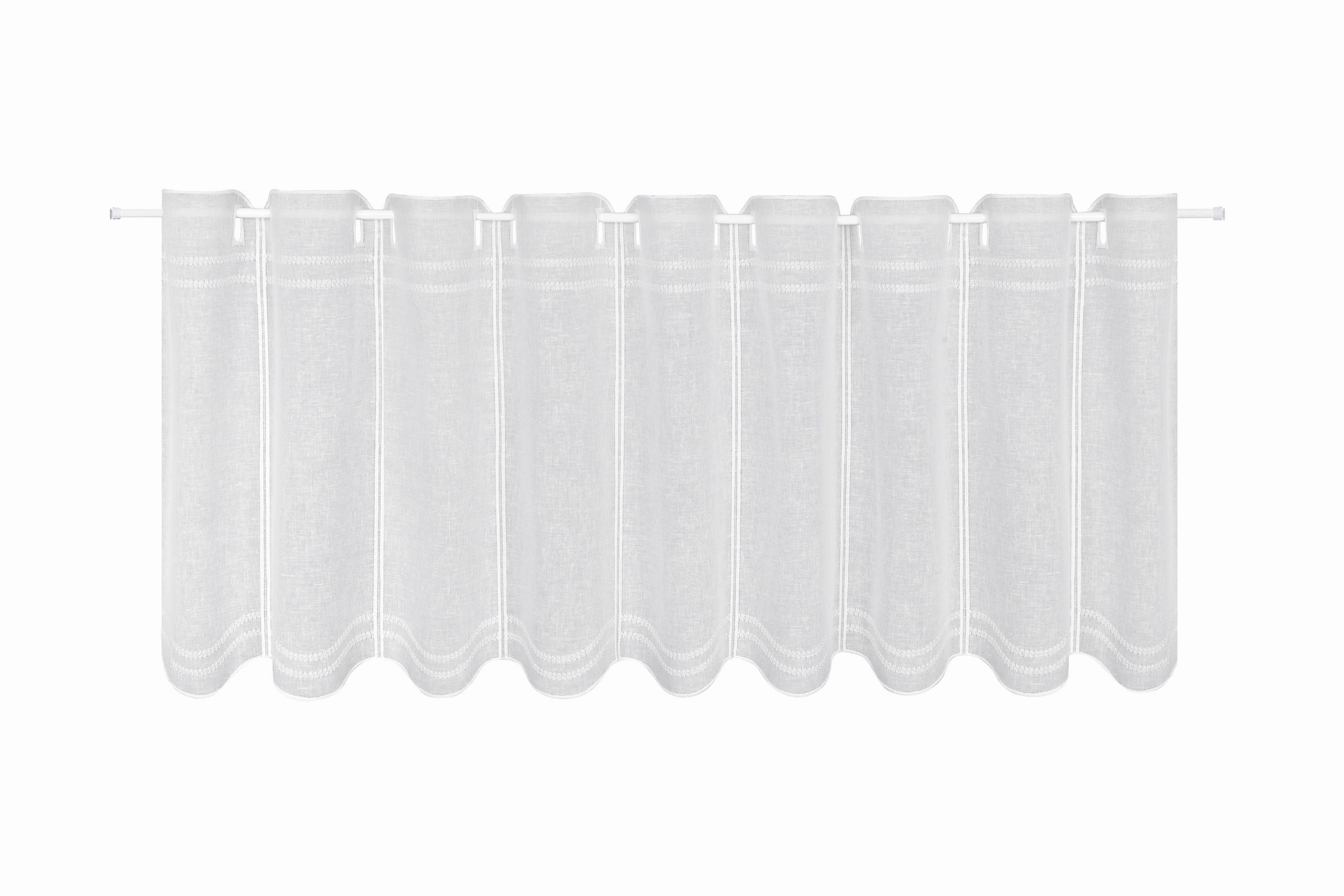 KURZGARDINE   145/60 cm   - Weiß, KONVENTIONELL, Textil (145/60cm)