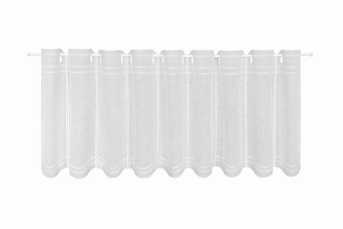 KURZGARDINE   145/60 cm   - Weiß, KONVENTIONELL, Textil (145/60cm)