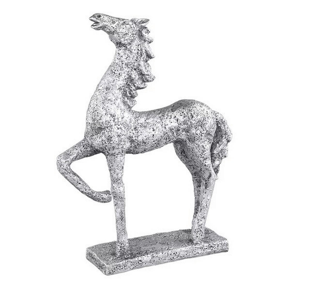 UKRASNI KONJ - srebrna, Dizajnerski, plastika (32/8/41.5cm)