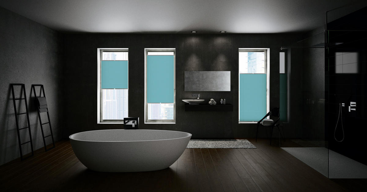 PLISSEE  halbtransparent   60/130 cm   - Blau, Basics, Textil (60/130cm)