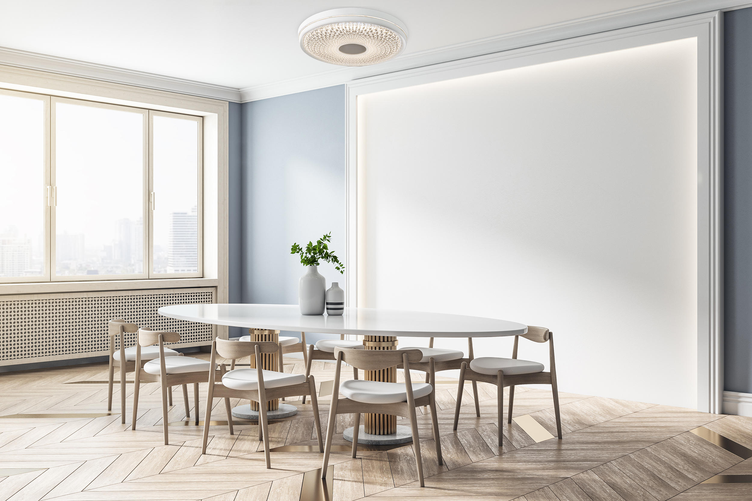 LED-DECKENLEUCHTE 51/8,5 cm   - Klar/Weiß, KONVENTIONELL, Kunststoff/Metall (51/8,5cm) - Näve