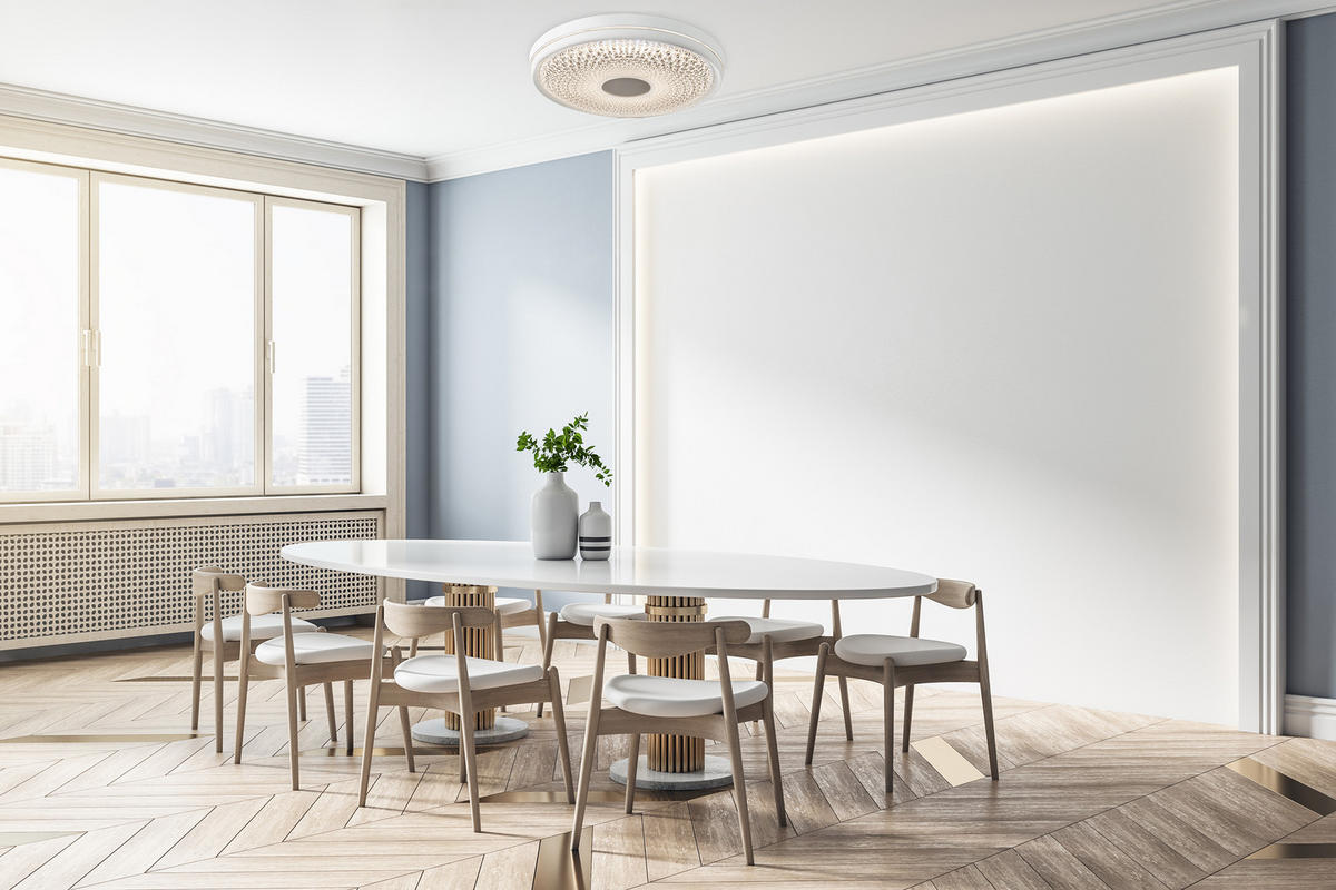 LED-DECKENLEUCHTE 51/8,5 cm   - Klar/Weiß, KONVENTIONELL, Kunststoff/Metall (51/8,5cm) - Näve
