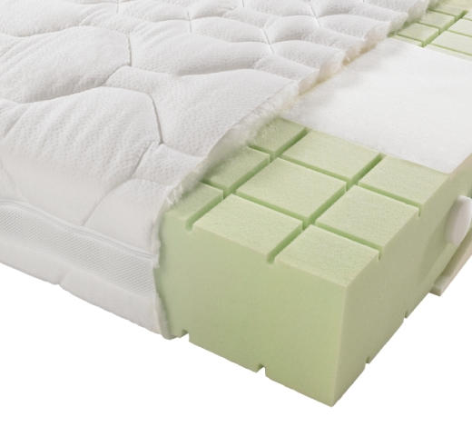 KALTSCHAUMMATRATZE 90/190 cm Höhe ca. 20 cm  - Creme, Basics, Textil (90/190cm) - Physiosleep