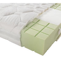 KALTSCHAUMMATRATZE 80/200 cm Höhe ca. 20 cm  - Creme, Basics, Textil (80/200cm) - Physiosleep