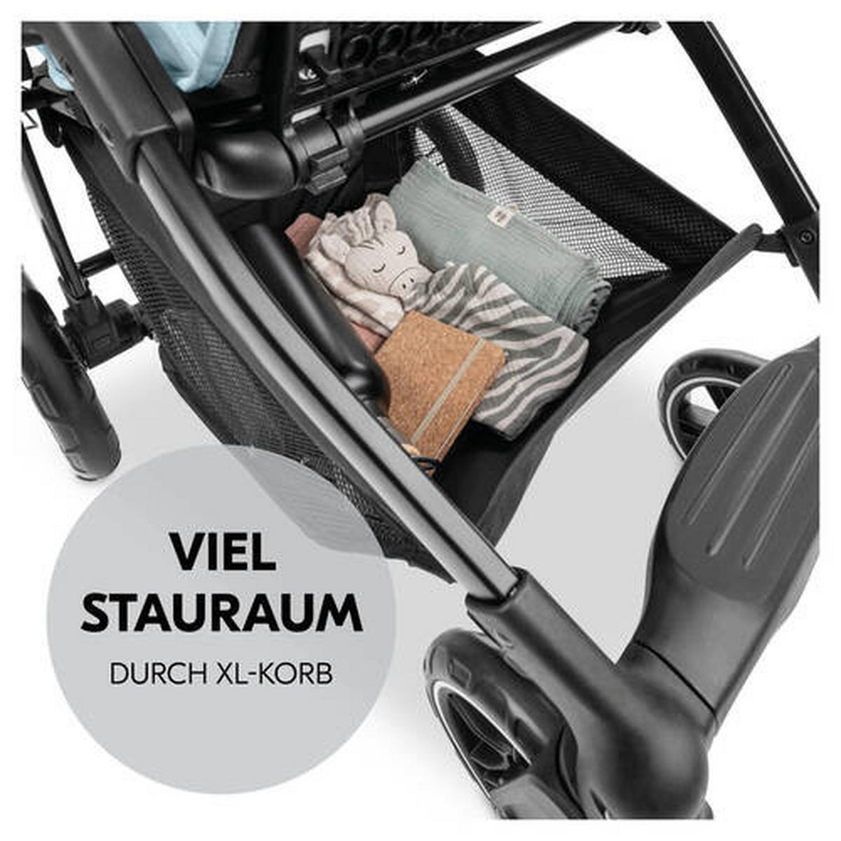 BUGGY Shop N Care  - Pastellblau/Schwarz, Basics, Kunststoff/Textil (40.5/104/51.5cm) - Hauck