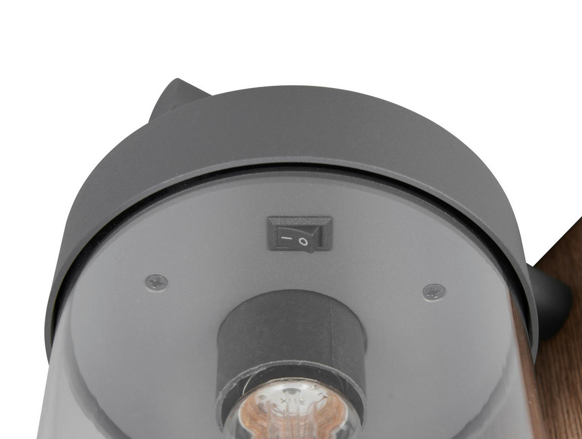 AUSSENWANDLEUCHTE 33/12,5/18,6 cm  - Klar/Anthrazit, Design, Kunststoff/Metall (33/12,5/18,6cm) - Trio Leuchten